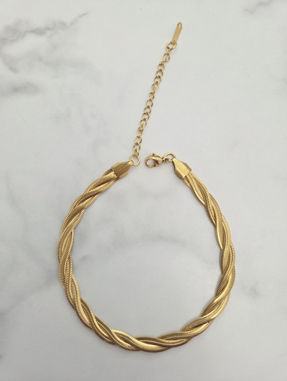 Gold Braided Rope Chain Anklet Elegant Textured Ankle Bracelet - Picture 11 of 16